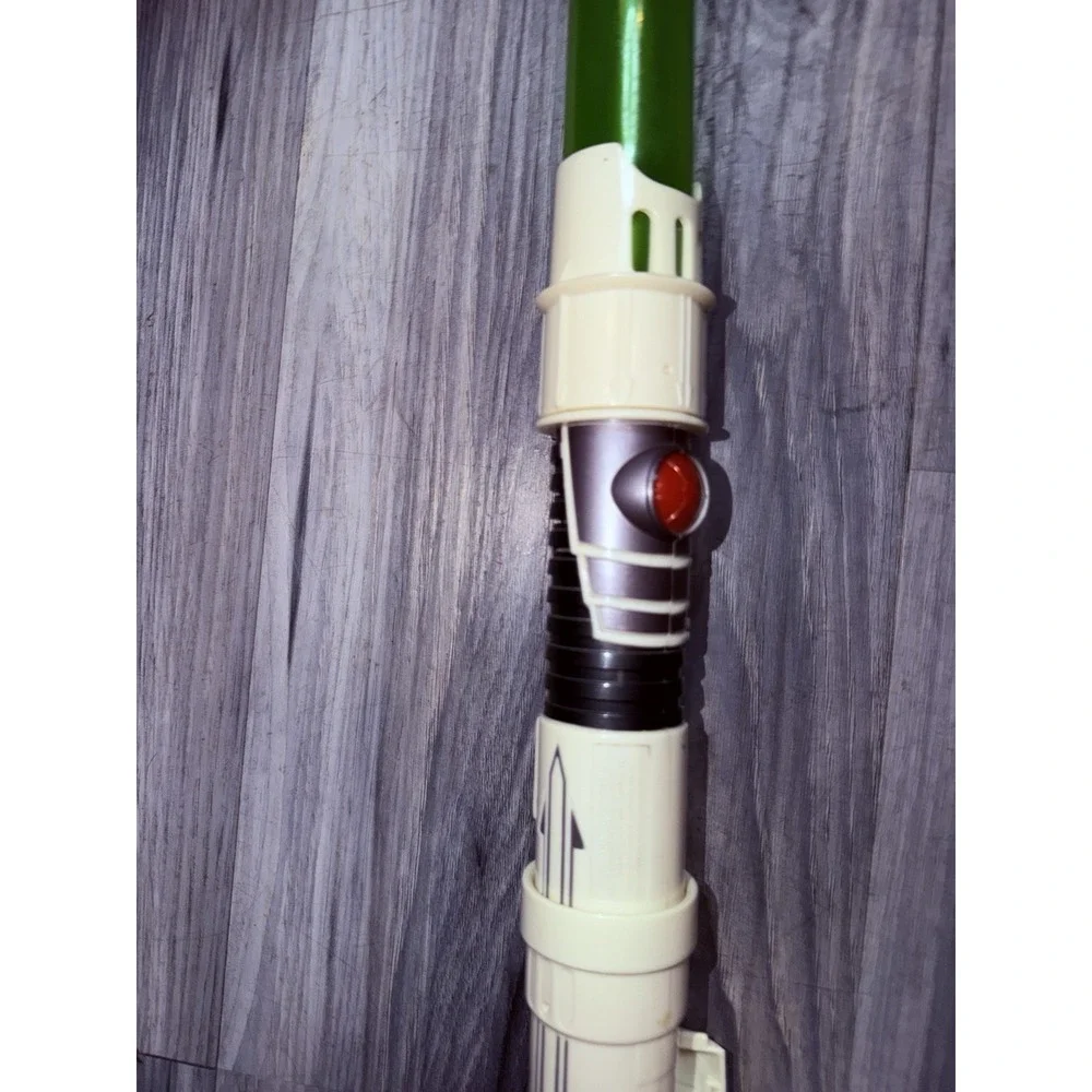 Star Wars Double Bladed Light Saber 2009 Green Blue WORKS LFL Hasbro Sounds/Ligh